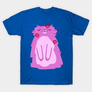 Angry Fluffy Pink Cat T-Shirt